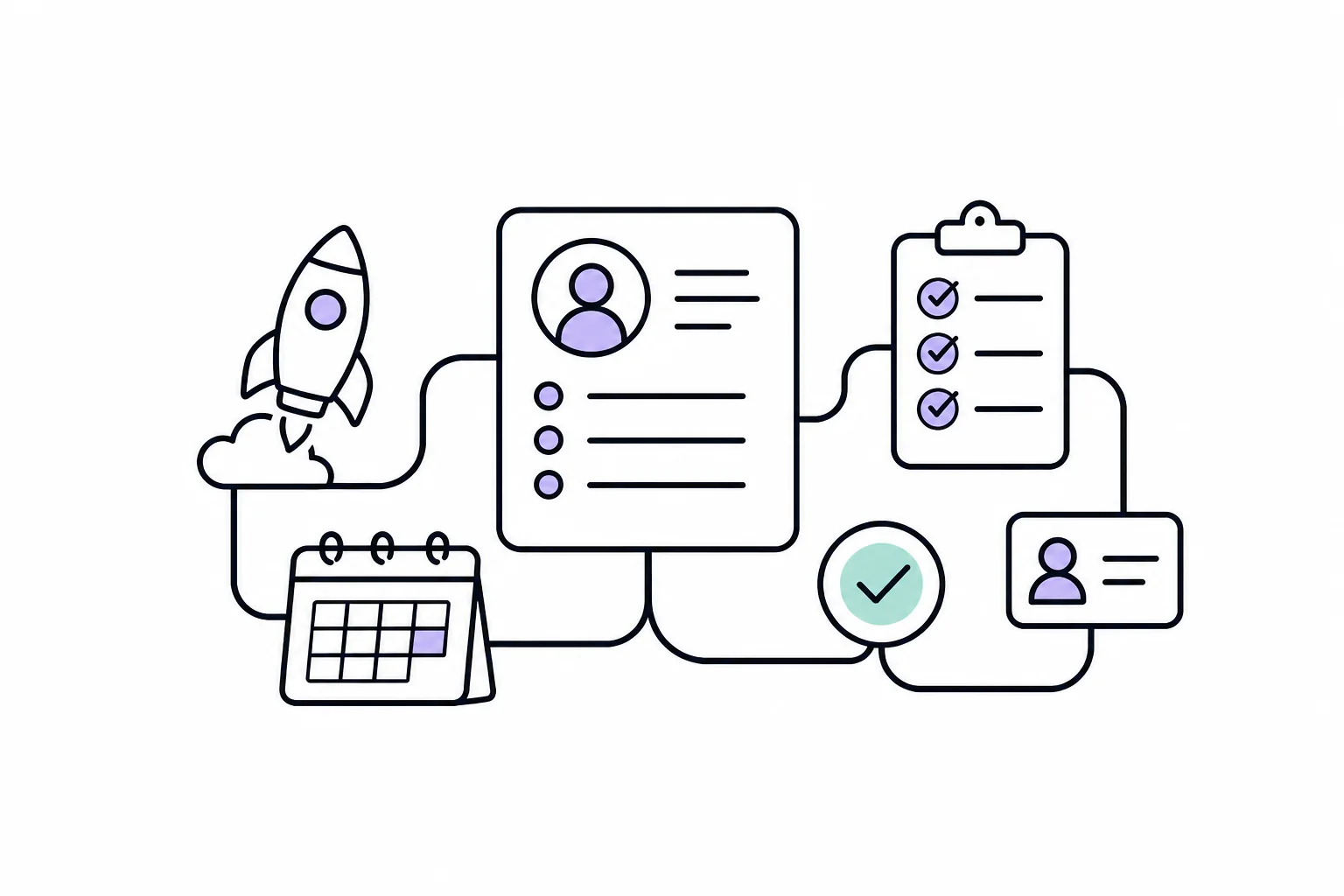 One shared employee record connected to business leadership, HR, operations, finance, manager and employee tasks.